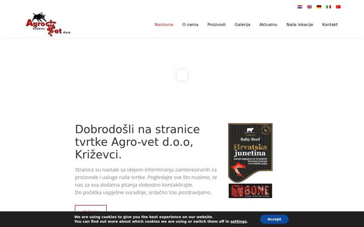 Screenshot of agro-vet.hr