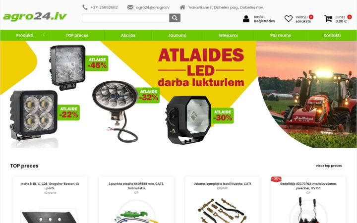 Screenshot of agro24.lv