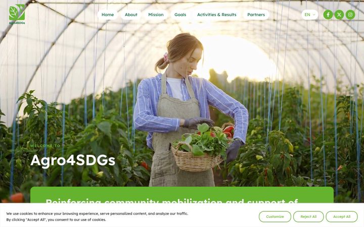 Screenshot of agro4sdgs.eu