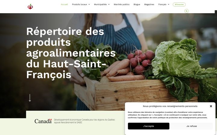 Screenshot of agroalimentairehsf.com