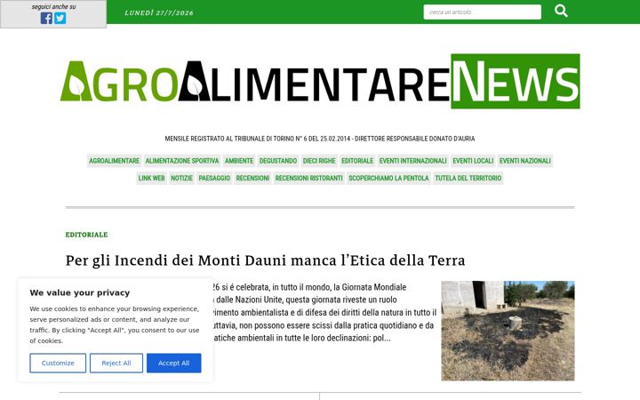 Screenshot of agroalimentarenews.it