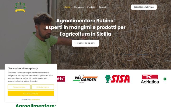 Screenshot of agroalimentarerubino.it