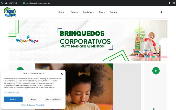 Screenshot von agroalimentos.com.br
