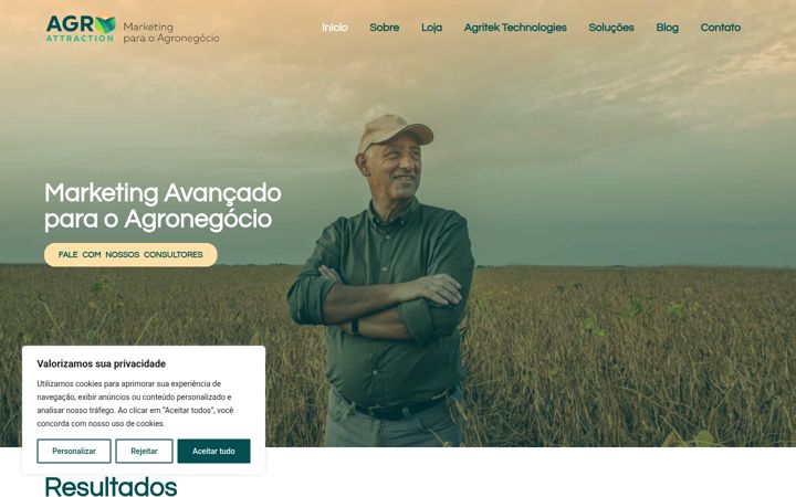 Kuvakaappaus sivustosta agroattraction.com.br