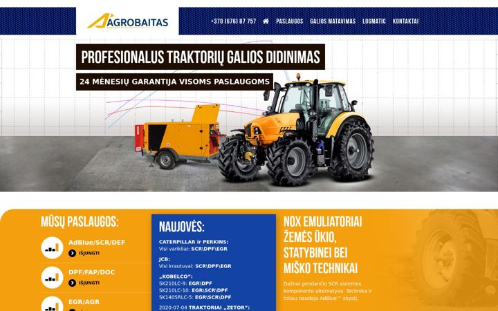 Skjermbilde av agrobaitas.lt