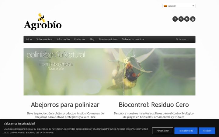 Screenshot of agrobio.es
