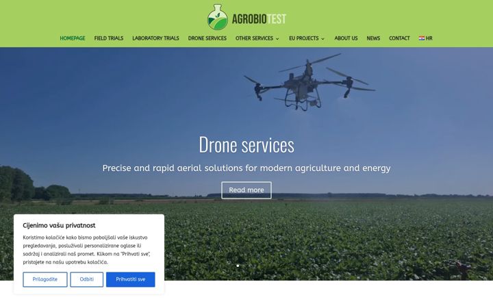 Screenshot ta' agrobiotest.hr