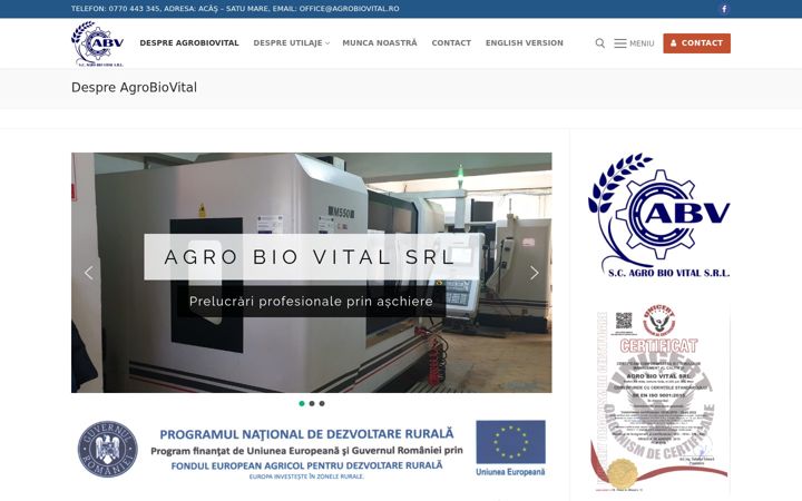 Screenshot von agrobiovital.ro