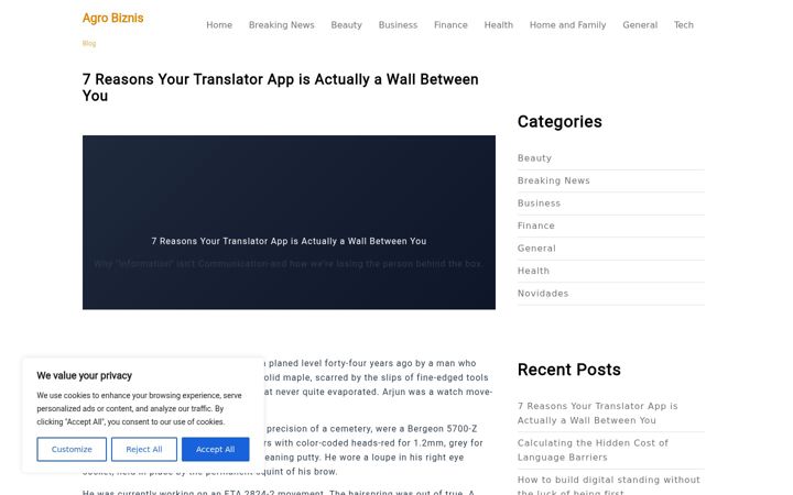 Screenshot of agrobiznis.biz