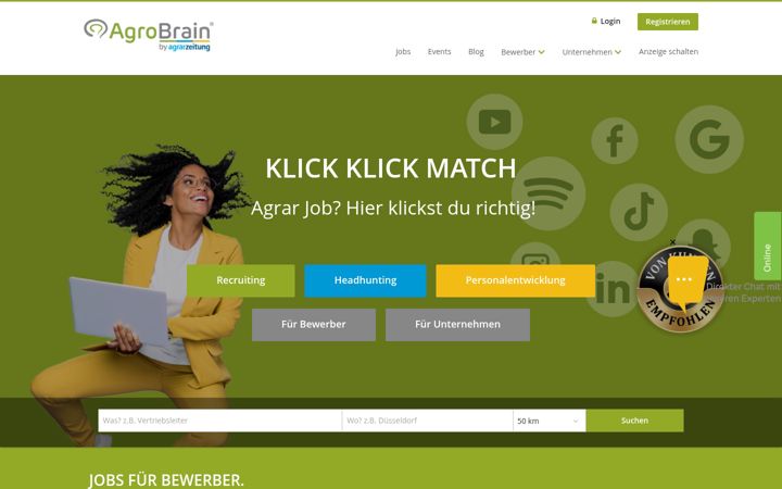 Screenshot of agrobrain.de