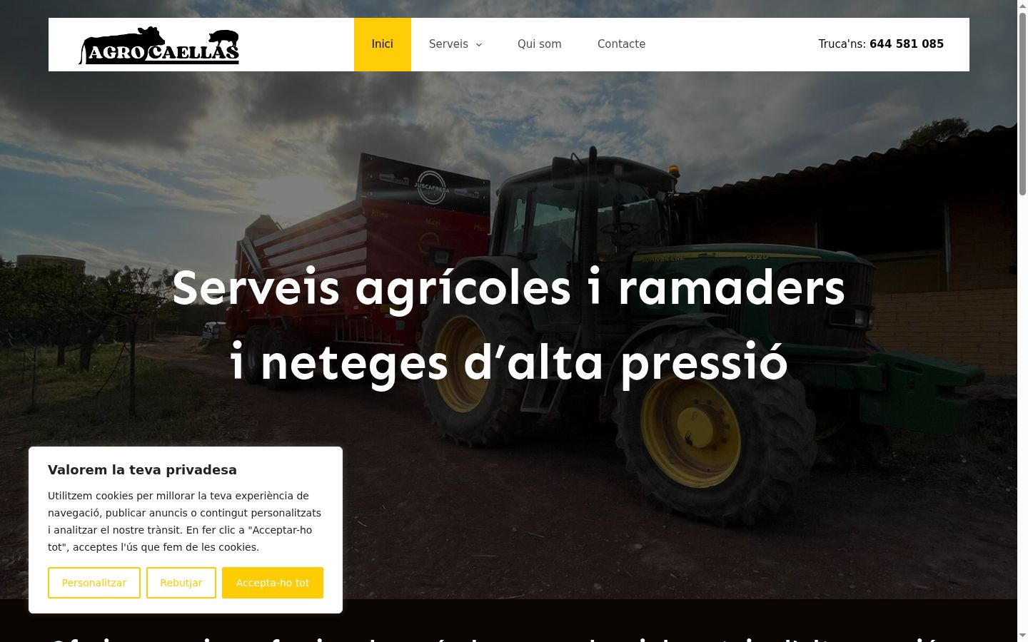 Screenshot del banner di consenso mostrato prima di qualsiasi interazione