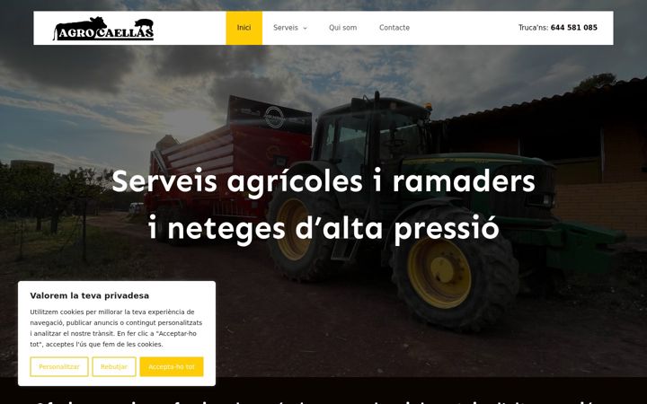 Screenshot of agrocaellas.com