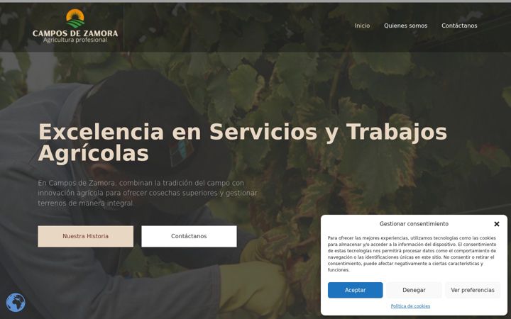 Screenshot van agrocamposzamora.com