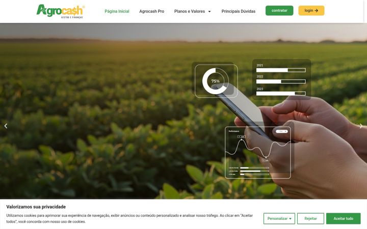 Screenshot of agrocash.com.br