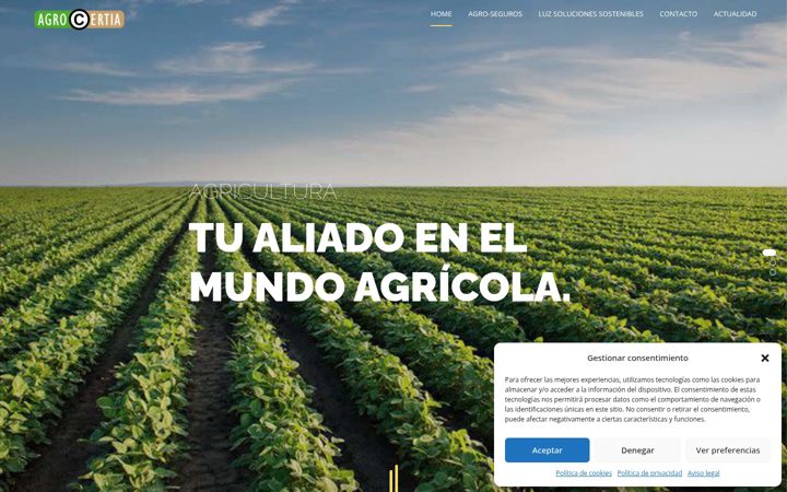 Screenshot of agrocertia.com