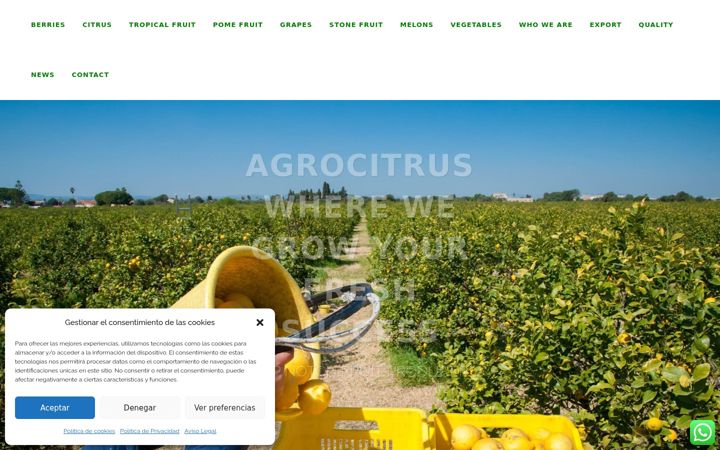 Screenshot van agrocitrus.com