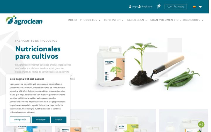 Captură de ecran a agroclean.es