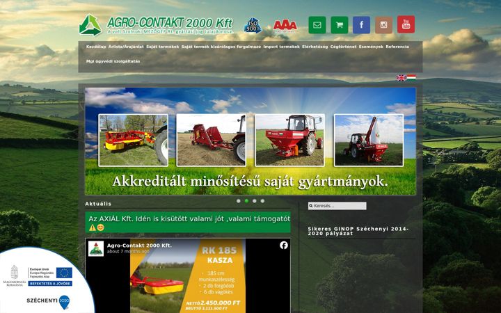 Screenshot of agrocontakt.hu