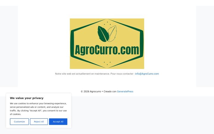 Screenshot van agrocurro.com