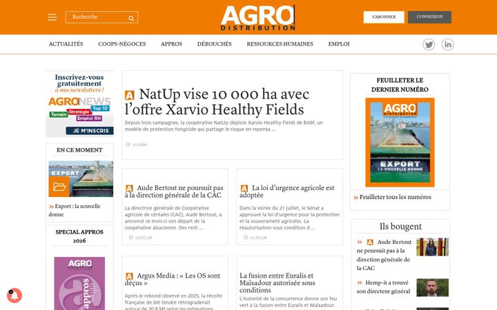 Screenshot ta' agrodistribution.fr