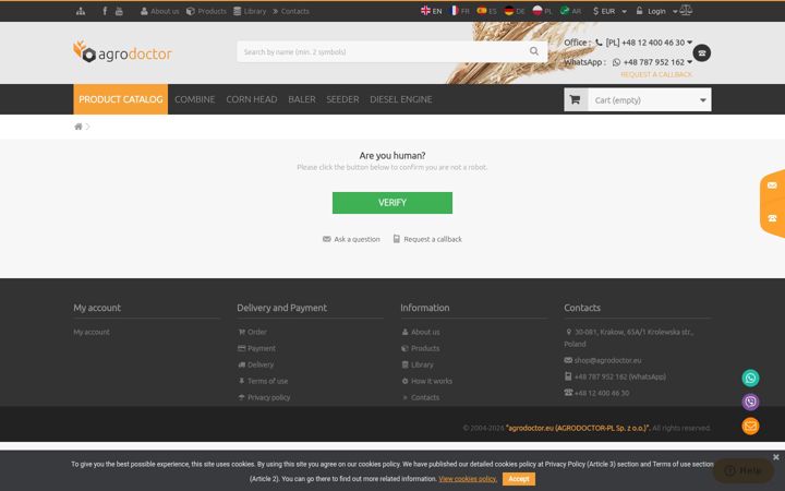 Screenshot of agrodoctor.eu