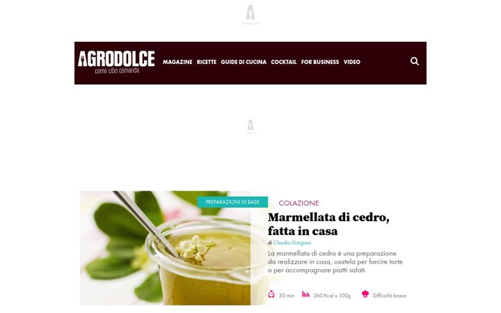 Screenshot von agrodolce.it