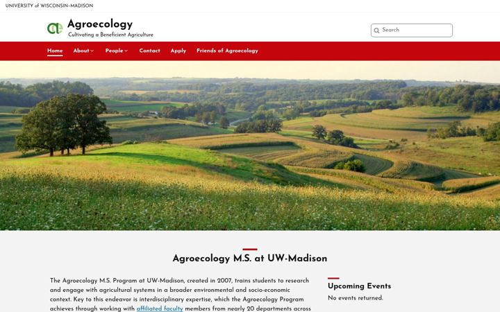 Screenshot stránky agroecology.wisc.edu