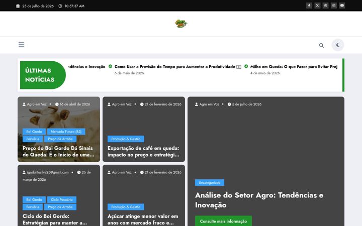 Captura de ecrã de agroemvoz.online