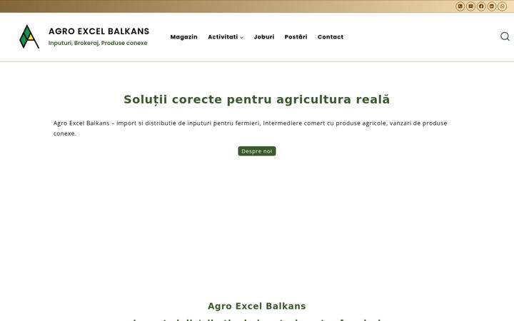 Capture d'écran de agroexcelbalkans.ro