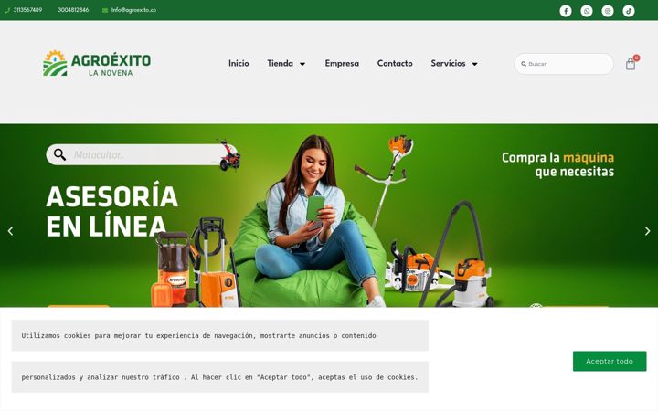 Captura de ecrã de agroexito.co