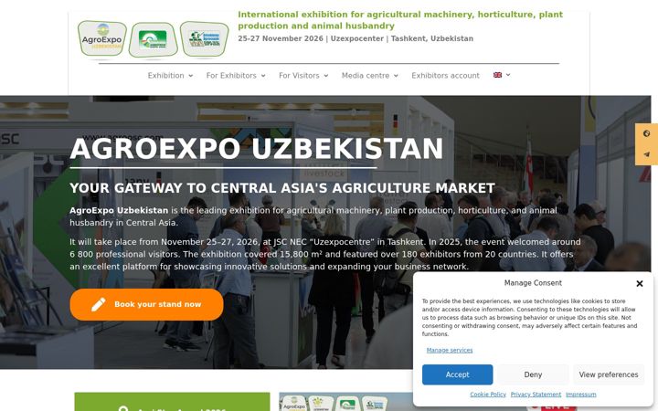 Ekrano kopija agroexpouzbekistan.com