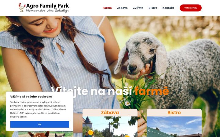 Screenshot of agrofamilypark.cz
