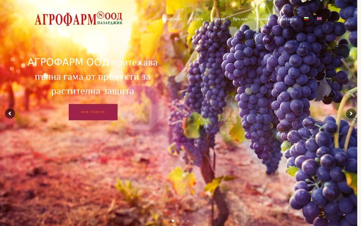 Screenshot of agrofarmbg.com