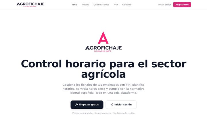 Screenshot of agrofichaje.com