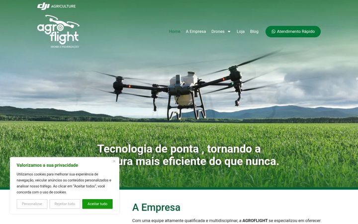 Skjámynd af agroflight.com.br