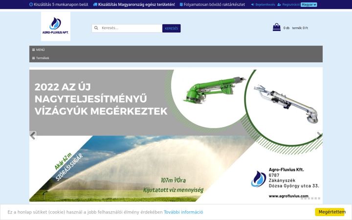 Screenshot of agrofluvius.com