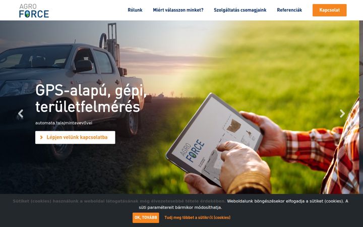Skjámynd af agroforce.hu