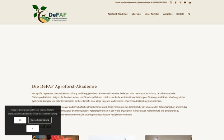 Capture d'écran de agroforst-akademie.de