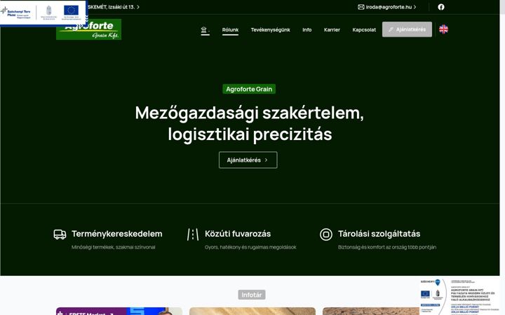 Ekraanipilt saidist agroforte.hu