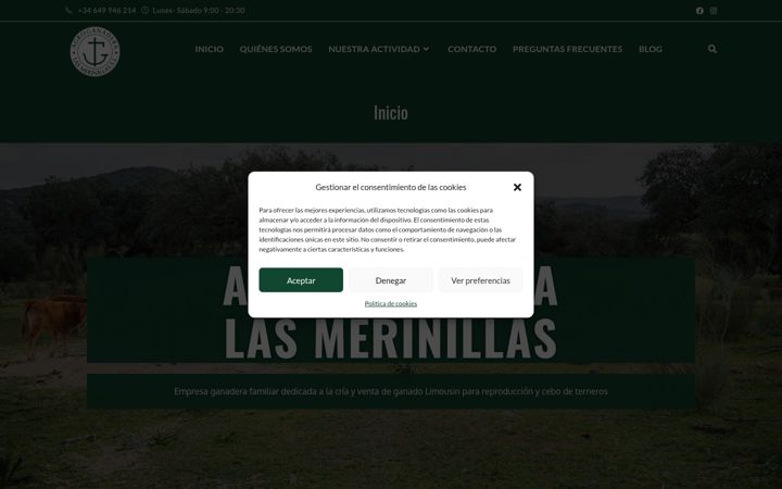 Screenshot of agroganaderalasmerinillas.com