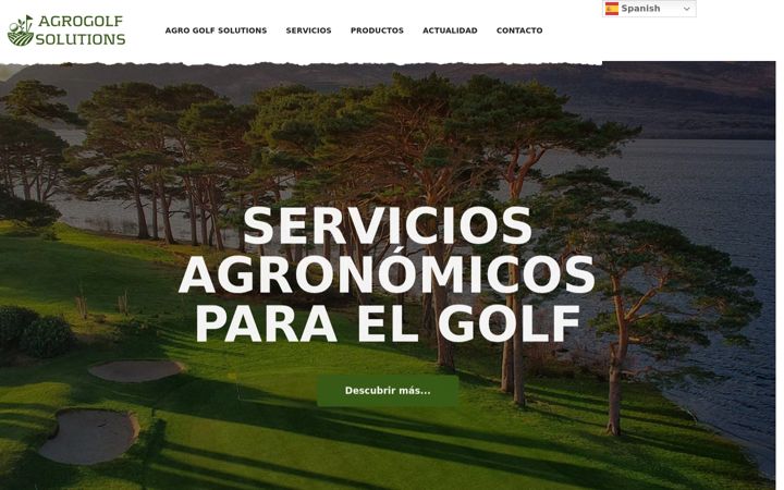 Snímek obrazovky agrogolfsolutions.com