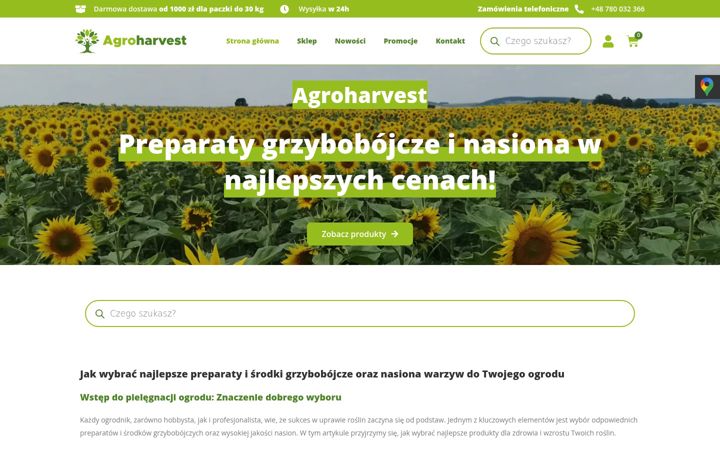 Screenshot of agroharvest.pl