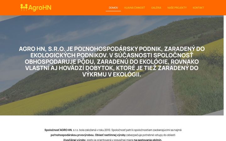 Screenshot of agrohn.eu