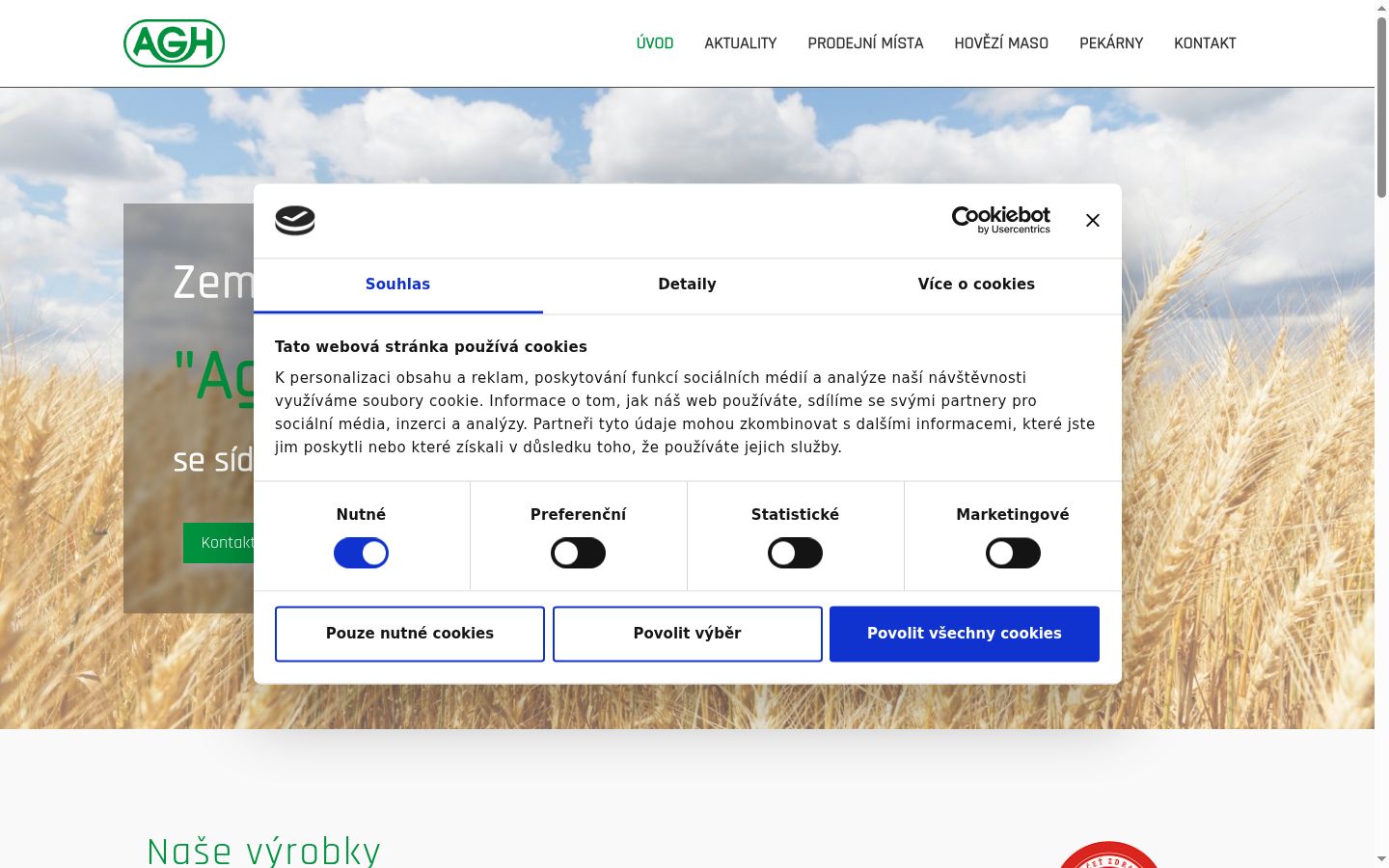 Screenshot des Einwilligungsbanners vor jeglicher Interaktion