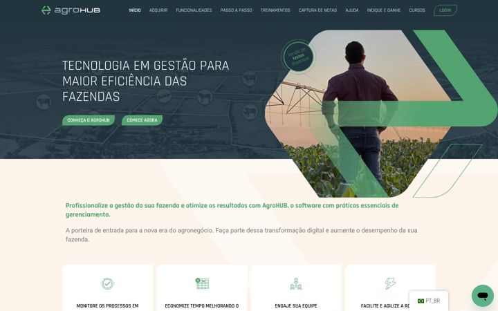 Screenshot of agrohub.com.br