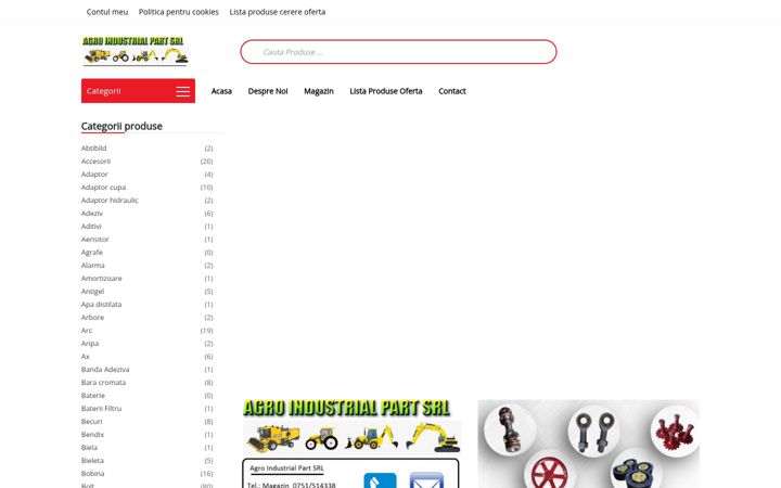 Screenshot di agroindustrialpart.ro