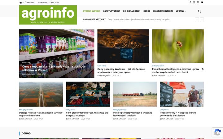Posnetek zaslona agroinfo.pl