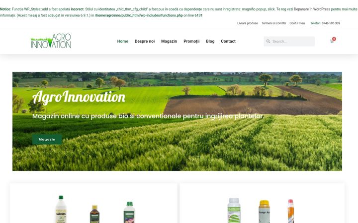 Screenshot di agroinnovation.ro