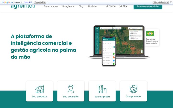 Screenshot ta' agrointeli.com.br