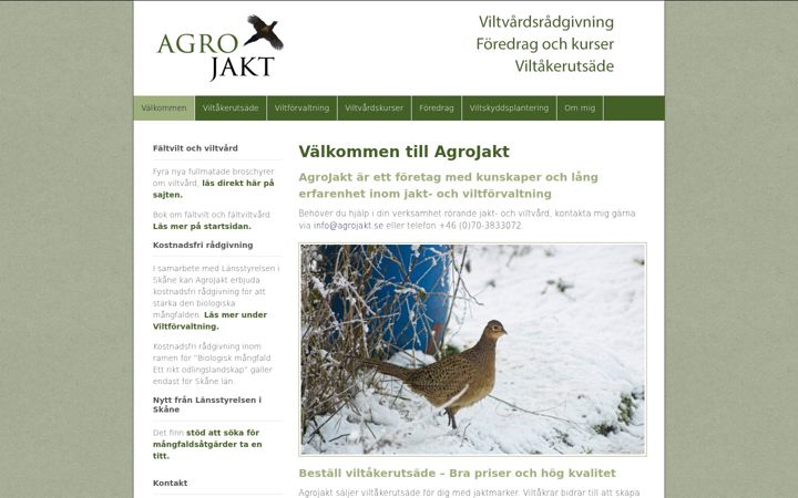 Screenshot of agrojakt.se